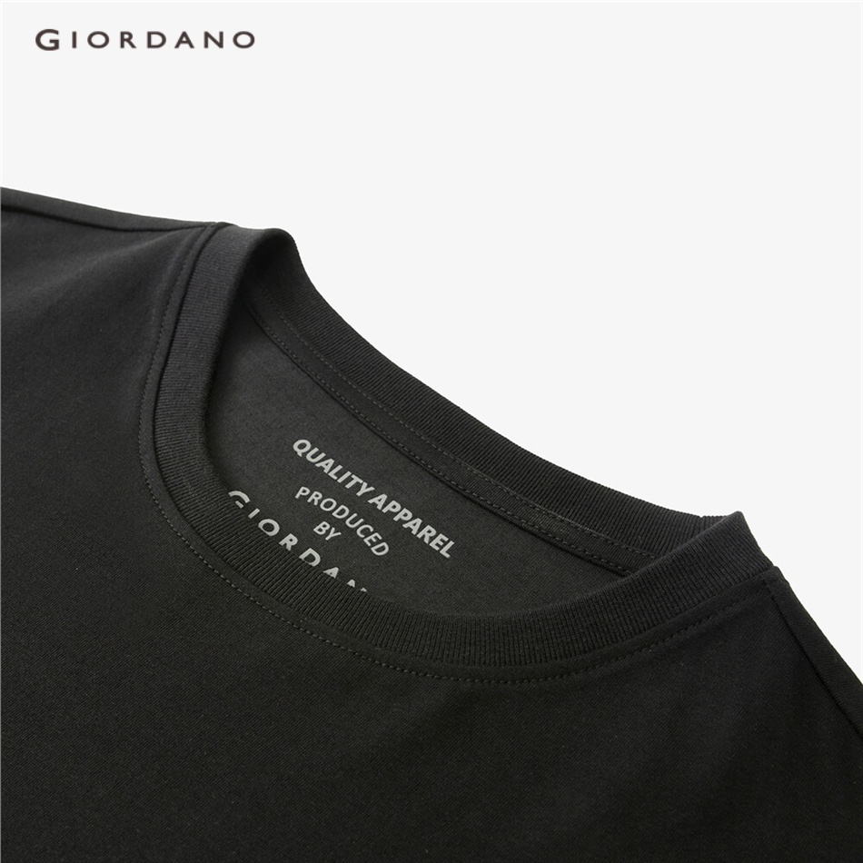Đầm GIORDANO 05463463 dệt kim viền nhún bèo cổ tròn làm mát oxy công nghệ cao dành cho nữ