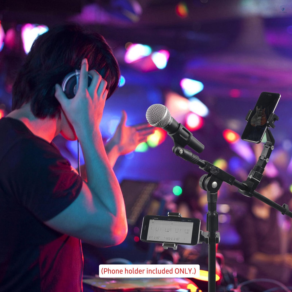 Giá Đỡ Điện Thoại / Mic / Đàn Guitar Đầu Xoay 360 Độ Kèm 10 Miếng Vải Lau Chùi