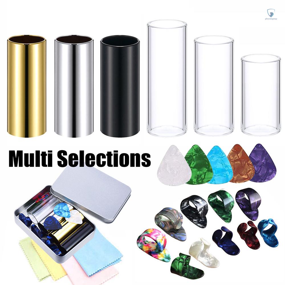 Bộ Phụ Kiện Miếng Gảy Đàn Guitar Điện (7) [laptvn] Bằng Kim Loại Thủy Tinh Và Miếng Gảy Tinh