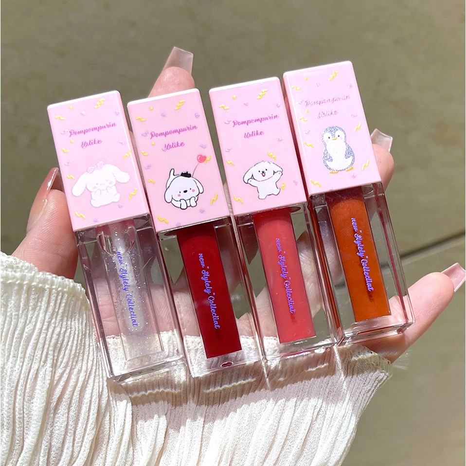 [Lovelin] Son Bóng Dưỡng Môi Hoạt Hình USLIKE Nổi Tiếng Trên web Lâu Trôi Không Dễ Phai Màu Mật Ong Trắng