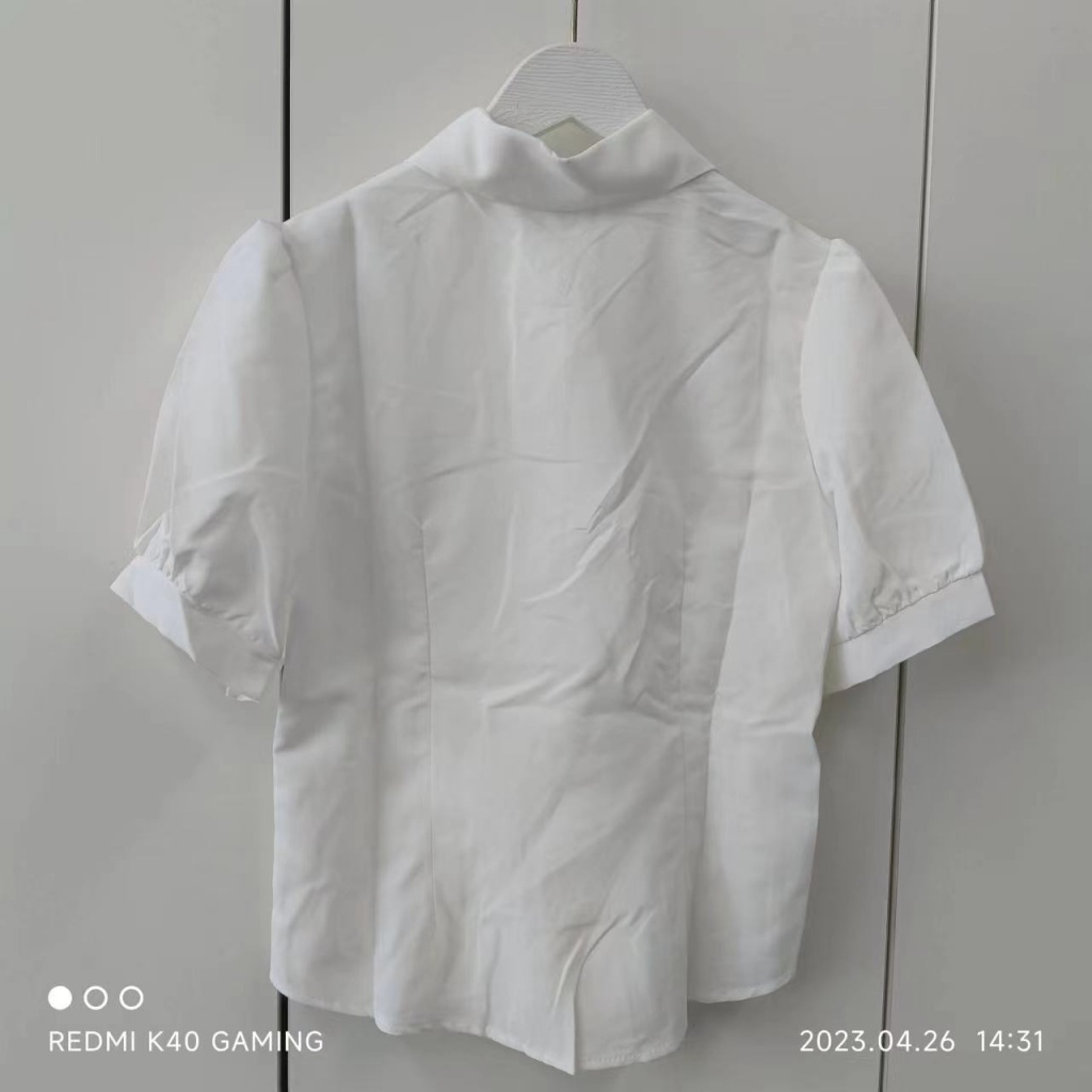 Áo Sơ Mi Tay Ngắn Phồng Ôm Eo Thời Trang Mùa Hè Kiểu Mới