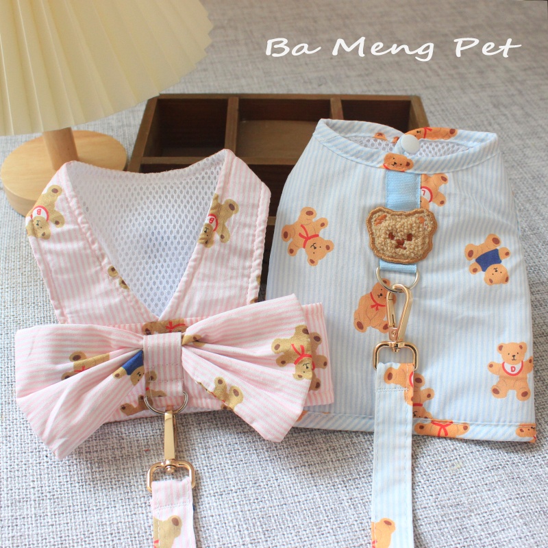 Áo Mặc Mùa Hè Cho Thú Cưng In Họa Tiết Gấu Teddy