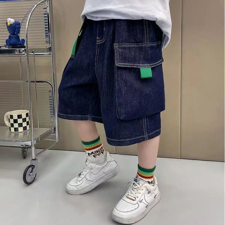 Quần Short Denim Mỏng Thời Trang Mùa Hè 2023 Phong Cách Mới Cho Bé Trai