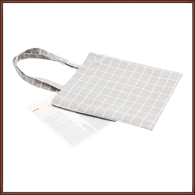 Túi Xách Vải Cotton Lanh Thân Thiện Với Môi Trường Họa Tiết Kẻ Sọc Thời Trang Cho Nữ