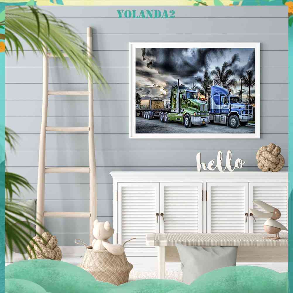 Tranh Đính Đá Kim Cương Toàn Bộ 5D DIY Hình Vẽ Xe Hơi