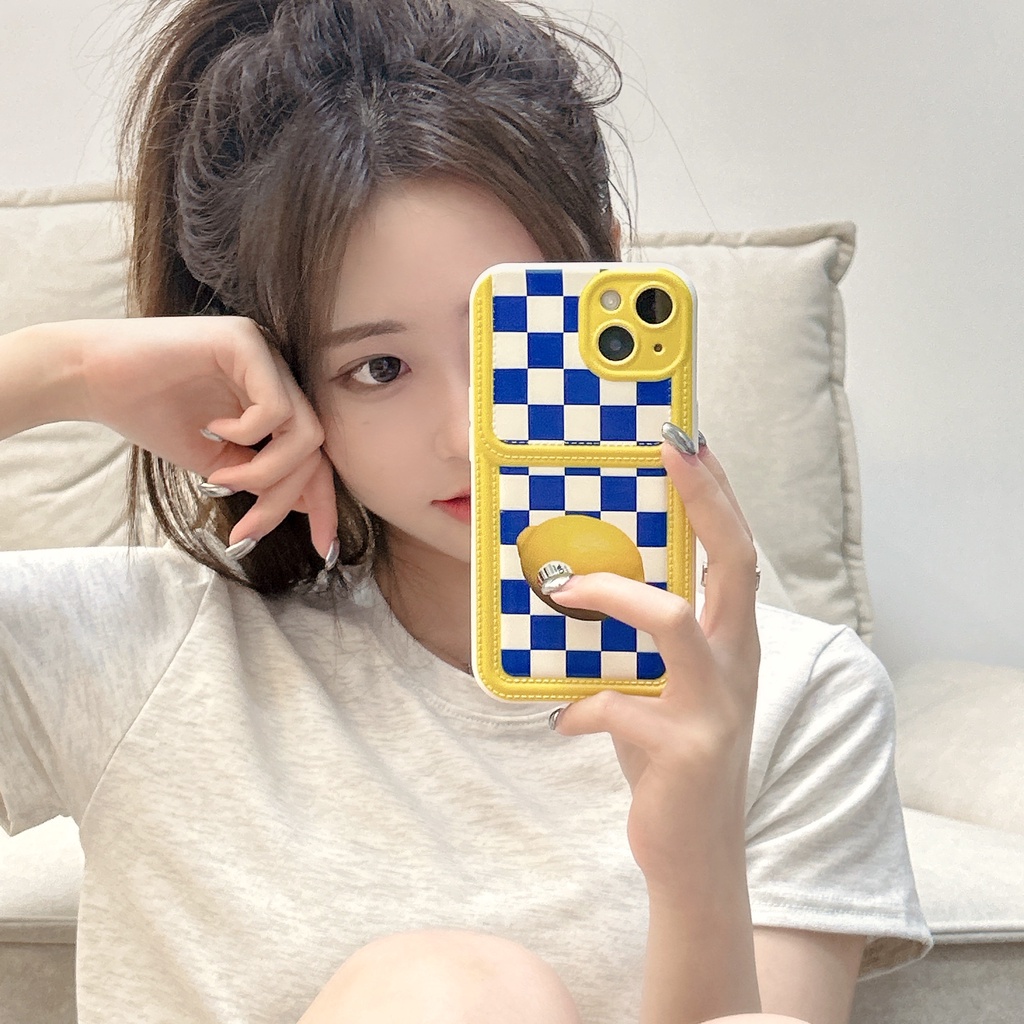 Ốp Điện Thoại Silicon TPU Mềm Họa Tiết Quả Chanh Sáng Tạo Cho iPhone11 12 13 14 Pro Max