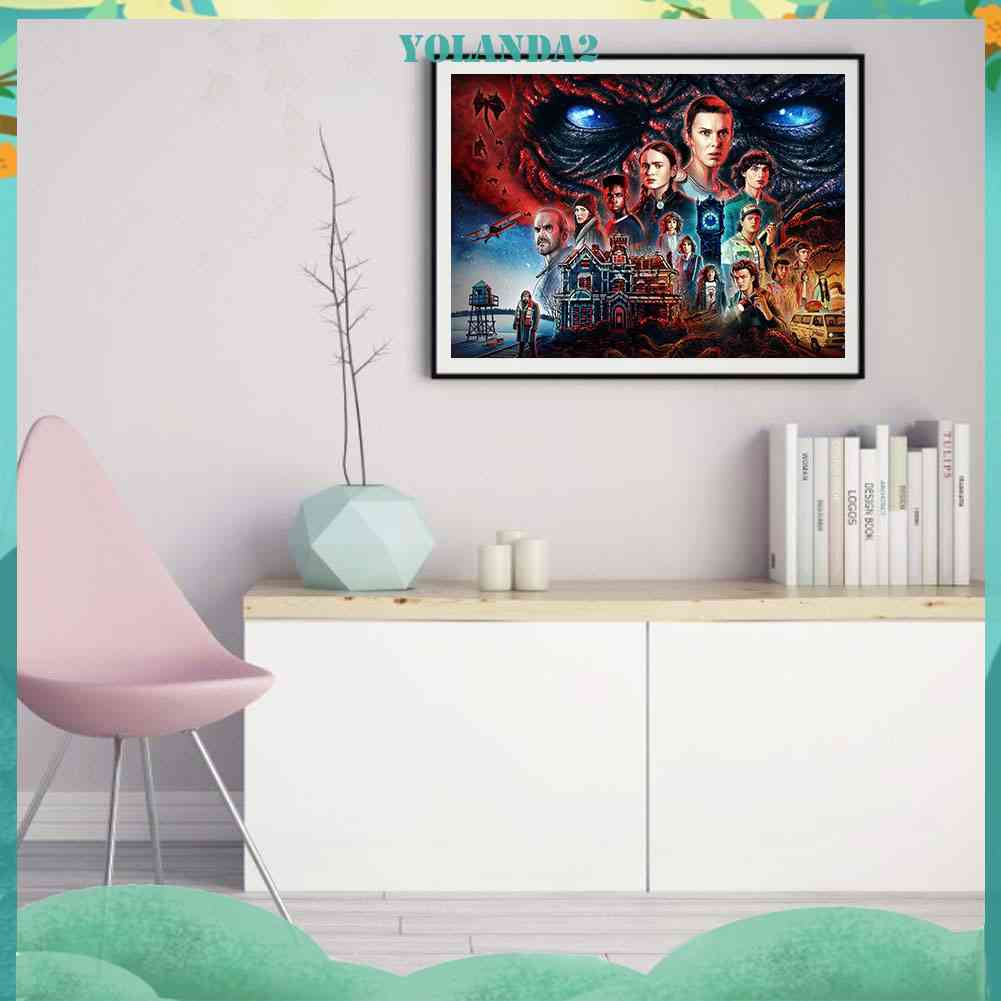 Tranh Đính Đá Kim Cương Toàn Bộ Tròn In Hình Phim Stranger Things