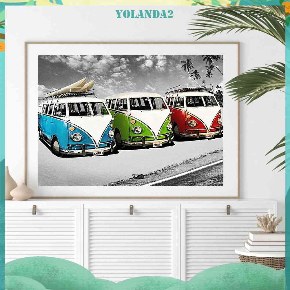 Tranh Đính Đá Kim Cương Toàn Bộ 5D DIY Hình Vẽ Bãi Biển