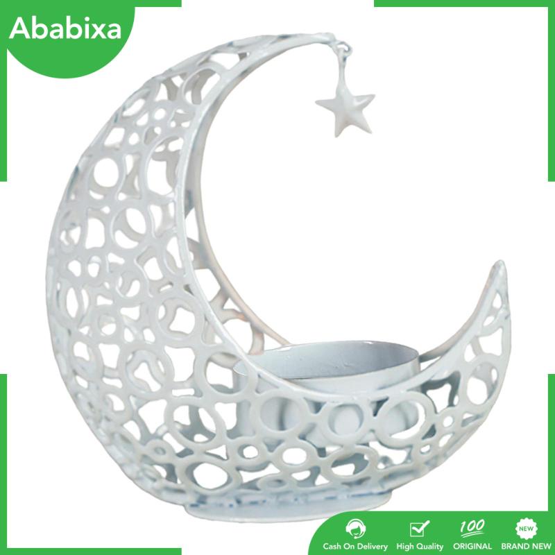 [Ababixa] Giá Đỡ Đèn Cầy Bằng Kim Loại Hình Ngôi Sao Mặt Trăng Eid Mubarak Trang Trí Cho Khách Sạn Ramadan