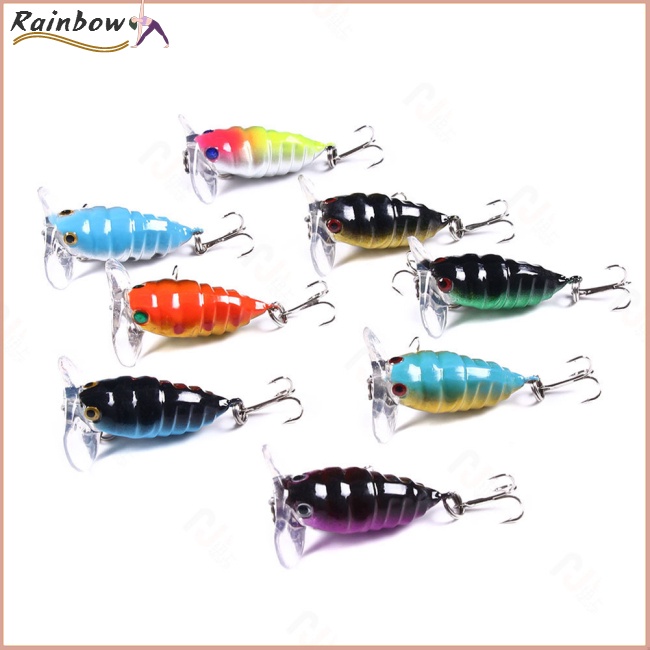 Mồi Câu Cá Giả Hình Côn Trùng Nhiều Màu Sắc 4.4g Dài 4cm