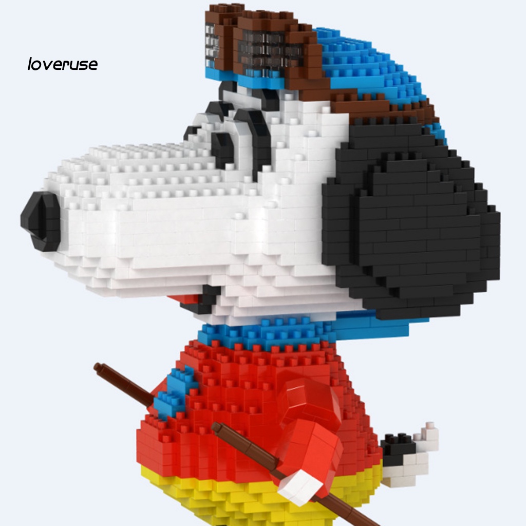 / Lo / Khối Gạch Xây Dựng Hoạt Hình Snoopy Không Phai Màu Quà Tặng Sinh Nhật Không Kèm Vết