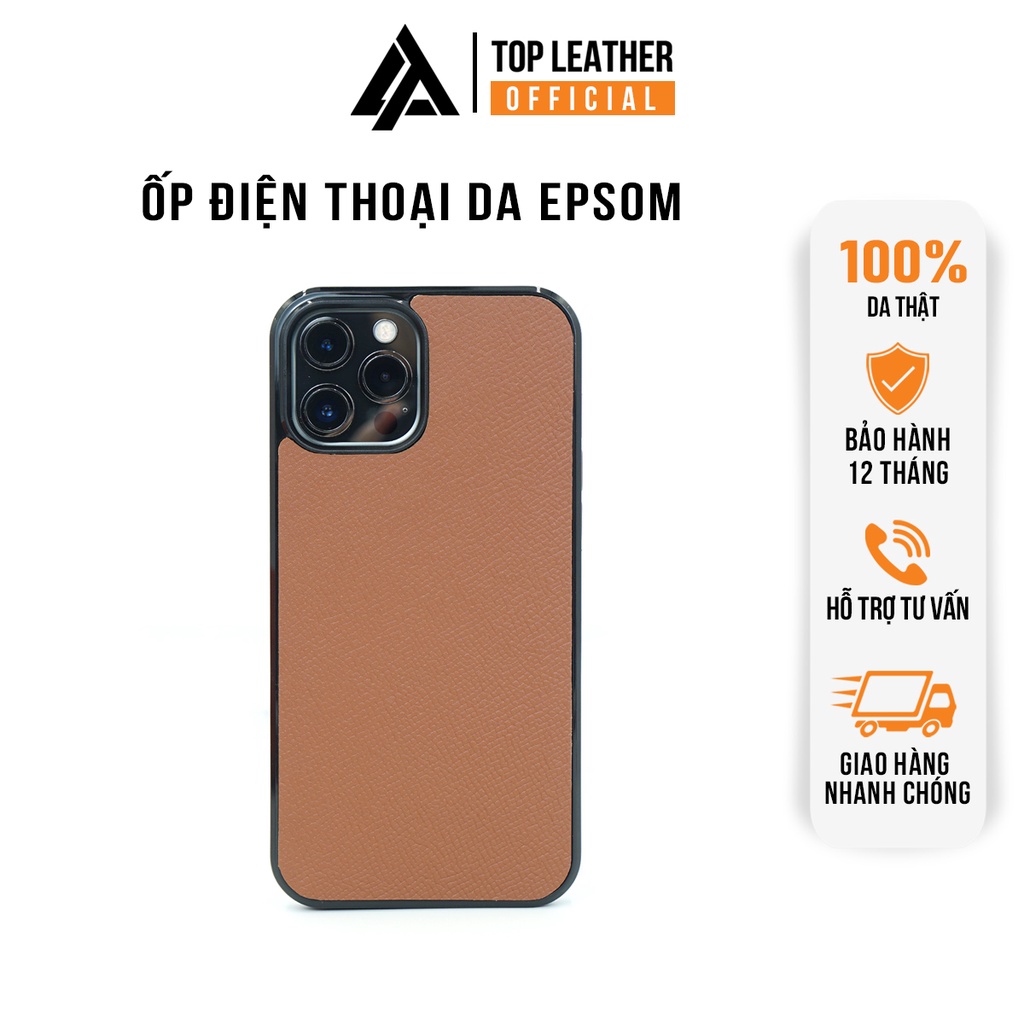 Ốp lưng da iphone cao cấp ốp da thủ công viền đen nâu bò iphone 11/11Prm-12/12Pro/12Prm-13/13Prm-14/14/Pro/14Plus/14Prm