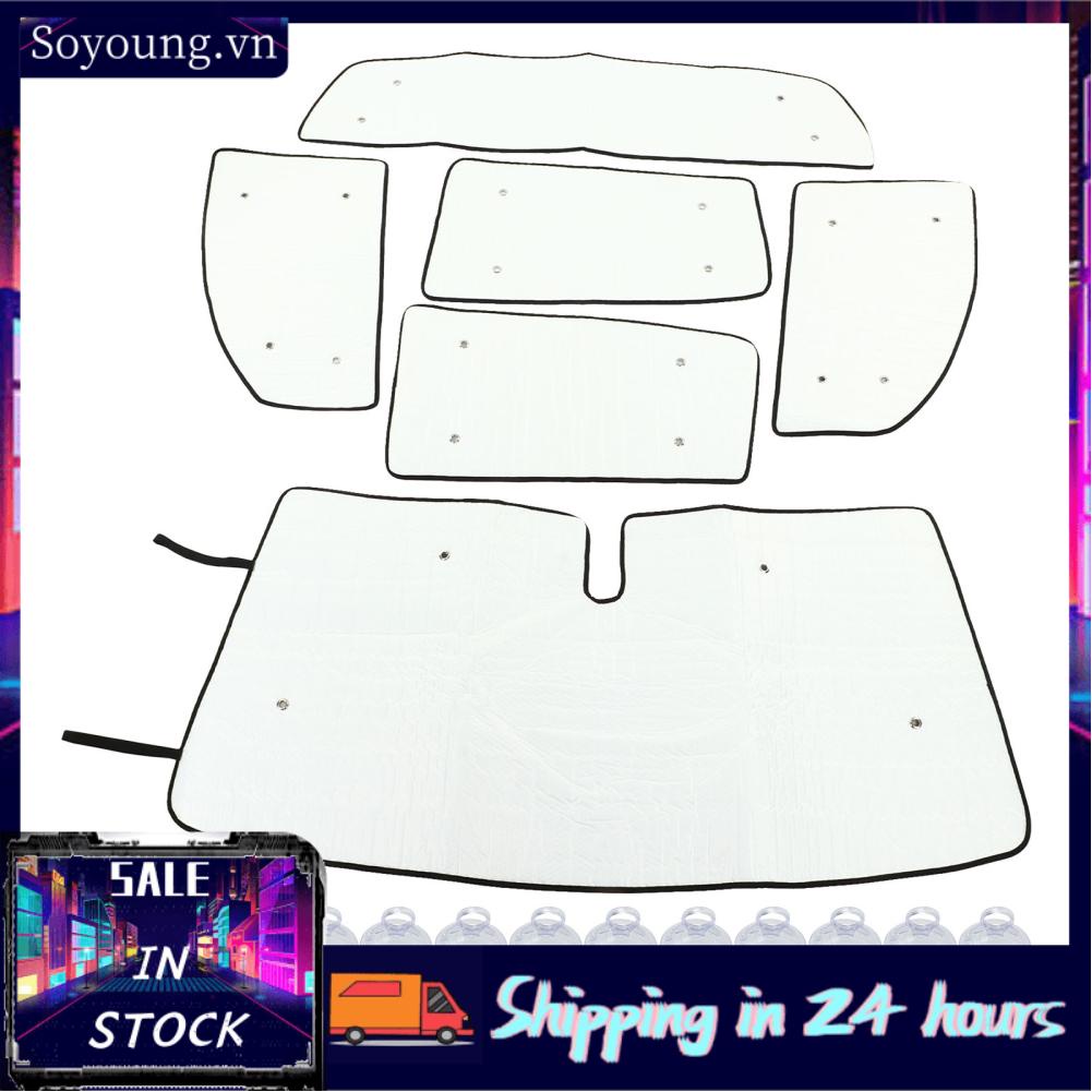 Soyoung Car Sun Visor  Protection Keep Vehicle Cool Double Layer Reflective 210T Material Auto Window Sunshade Aluminum Foil with Suction Cups for XK50 2007-2021