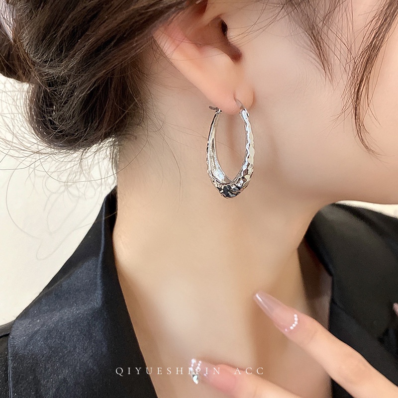 Khuyên Tai Bạc Thiết Kế Cao Cấp Cá Tính Phong Cách retro Cho Nữ