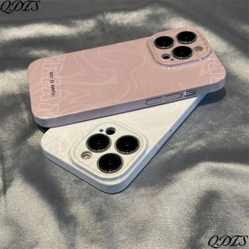 ?Ốp Điện Thoại In Chữ Tiếng Anh Và Sóng Nước Cao Cấp Cho Iphone 7 / 14Pro 13 8P 11