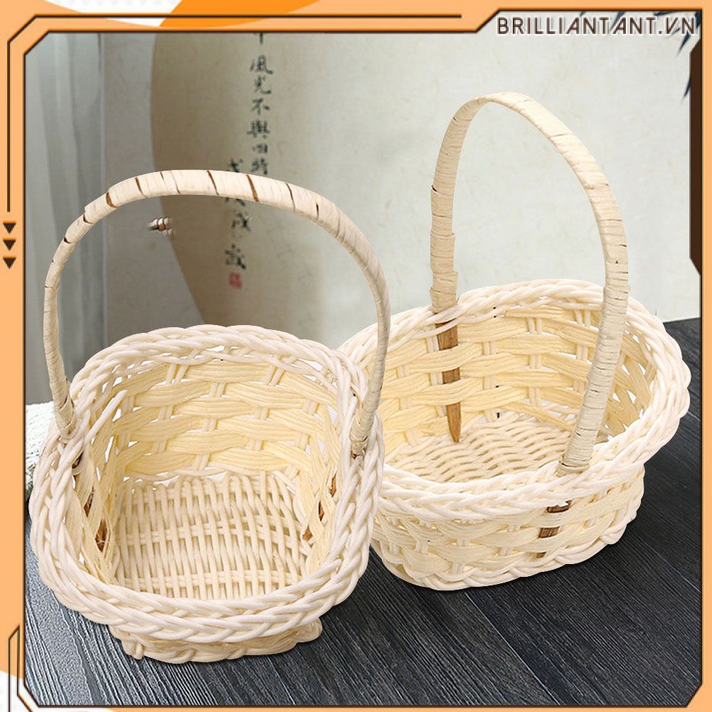 Giỏ Đựng Rau Củ Quả Dã Ngoại Bằng Nhựa Hộp Sắp Xếp Mỹ Phẩm Giỏ Đóng Gói Quà Tặng Kẹo Tiệc Cưới Bri