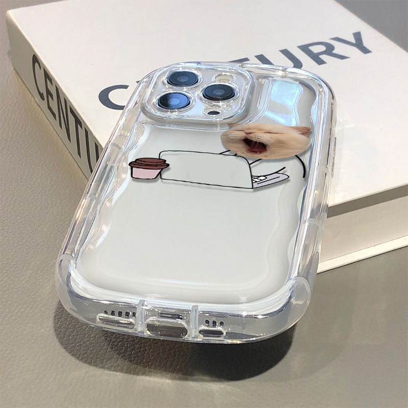 Ốp Điện Thoại TPU Silicone Mềm Trong Suốt Chống Sốc In Hình Mèo Xinh Xắn Cho IPhone 11 14 13 12 Pro XS Max X XR 7 8 Plus