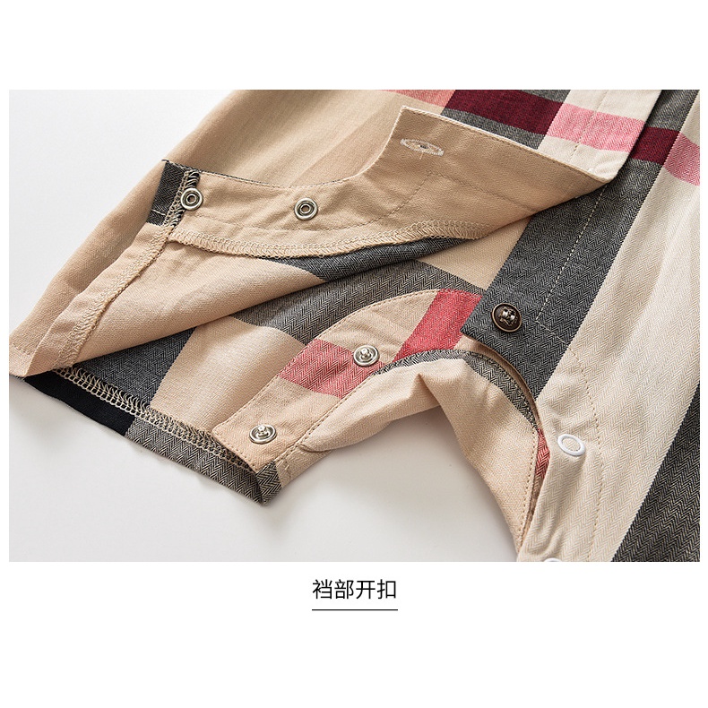 Áo Liền Quần Polo Tay Ngắn Thời Trang Cho Bé Trai 0-18 Tháng Tuổi