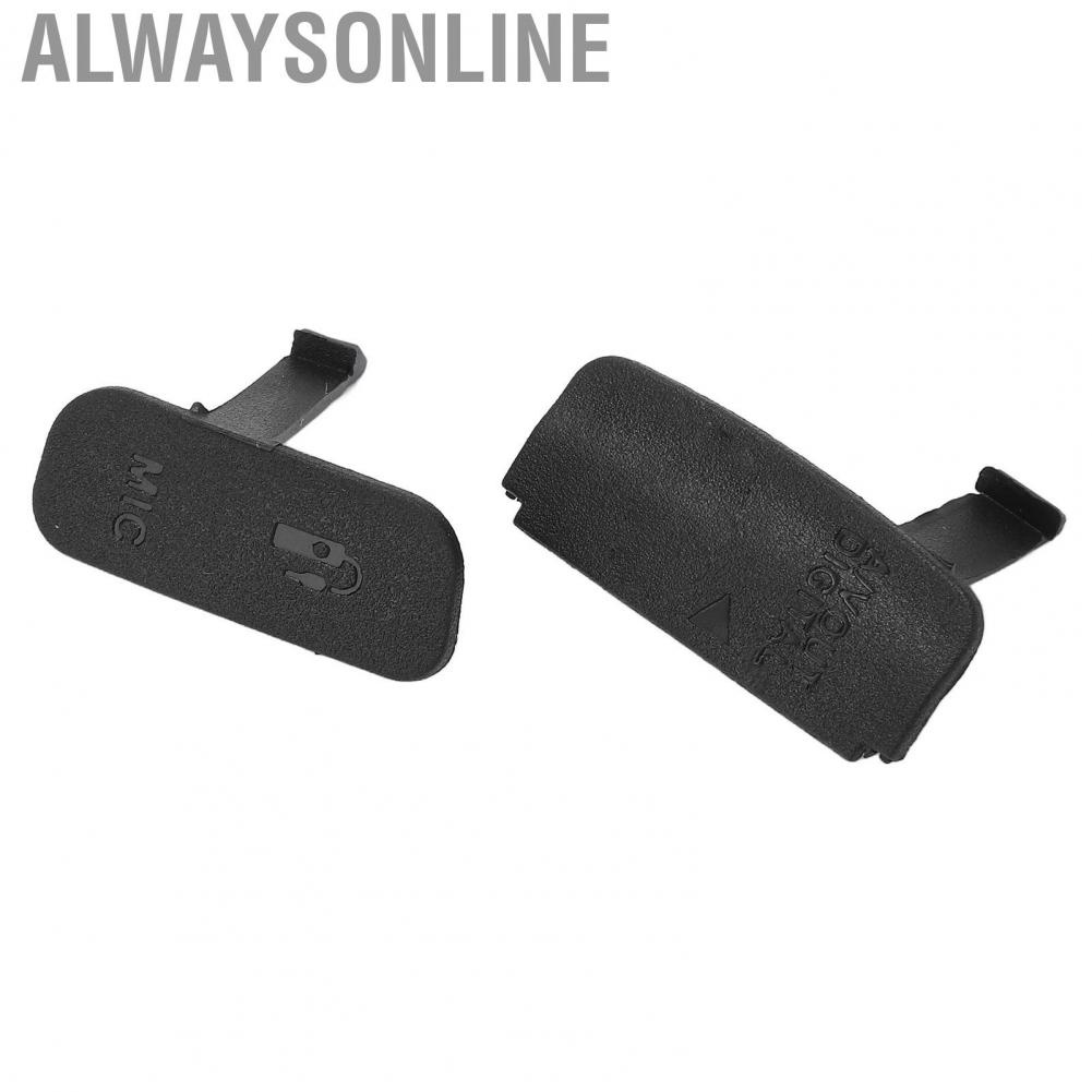 Alwaysonline  Door Bottom Cover Reliable Mic Rubber Lid Black AV Out for 600D