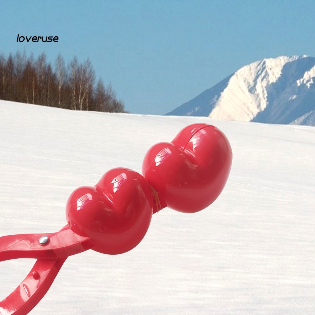 Dụng Cụ Kẹp Bóng Tuyết Bằng Nhựa Hình Trái Tim / LO / Heart Cho Trẻ Em