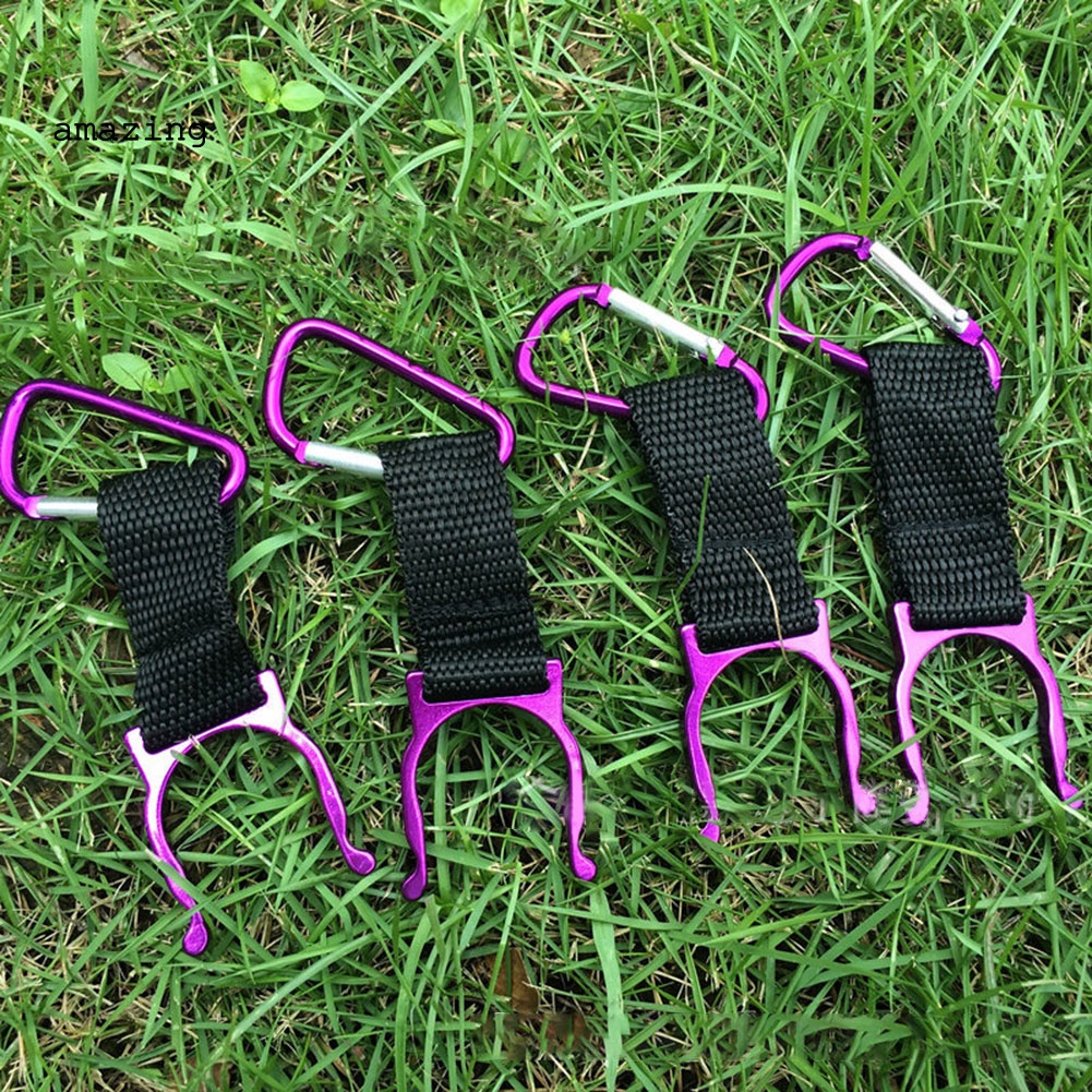 Set 6 Giá Đỡ Bình Nước Có Móc Kẹp Tiện Dụng Khi Đi Cắm Trại