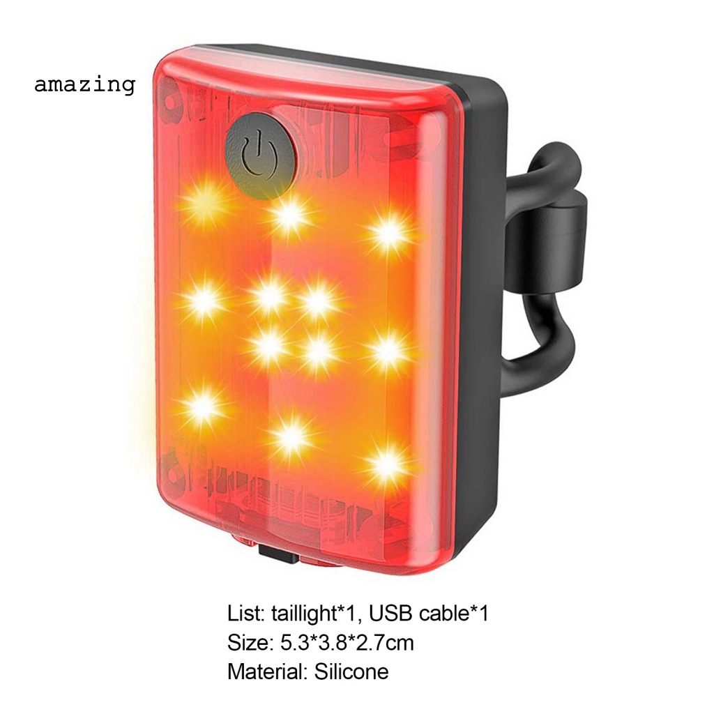 Đèn Gắn Đuôi Xe Đạp Độ Sáng Cao Chống Thấm Nước Sạc Nhanh