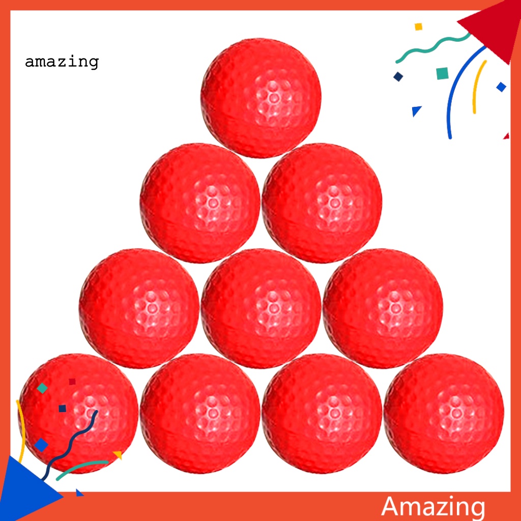 Set 10 Quả Bóng Golf Bằng Xốp Mềm Dùng Luyện Tập Trong Nhà