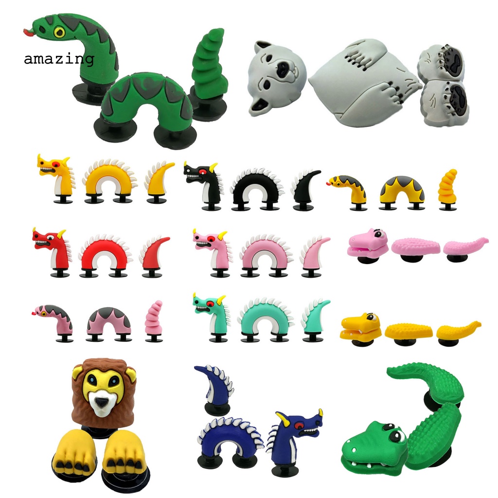 Set 3 Phụ Kiện Trang Trí Giày / Đồ Dùng Hình Động Vật Biển Hoạt Hình Bằng PVC