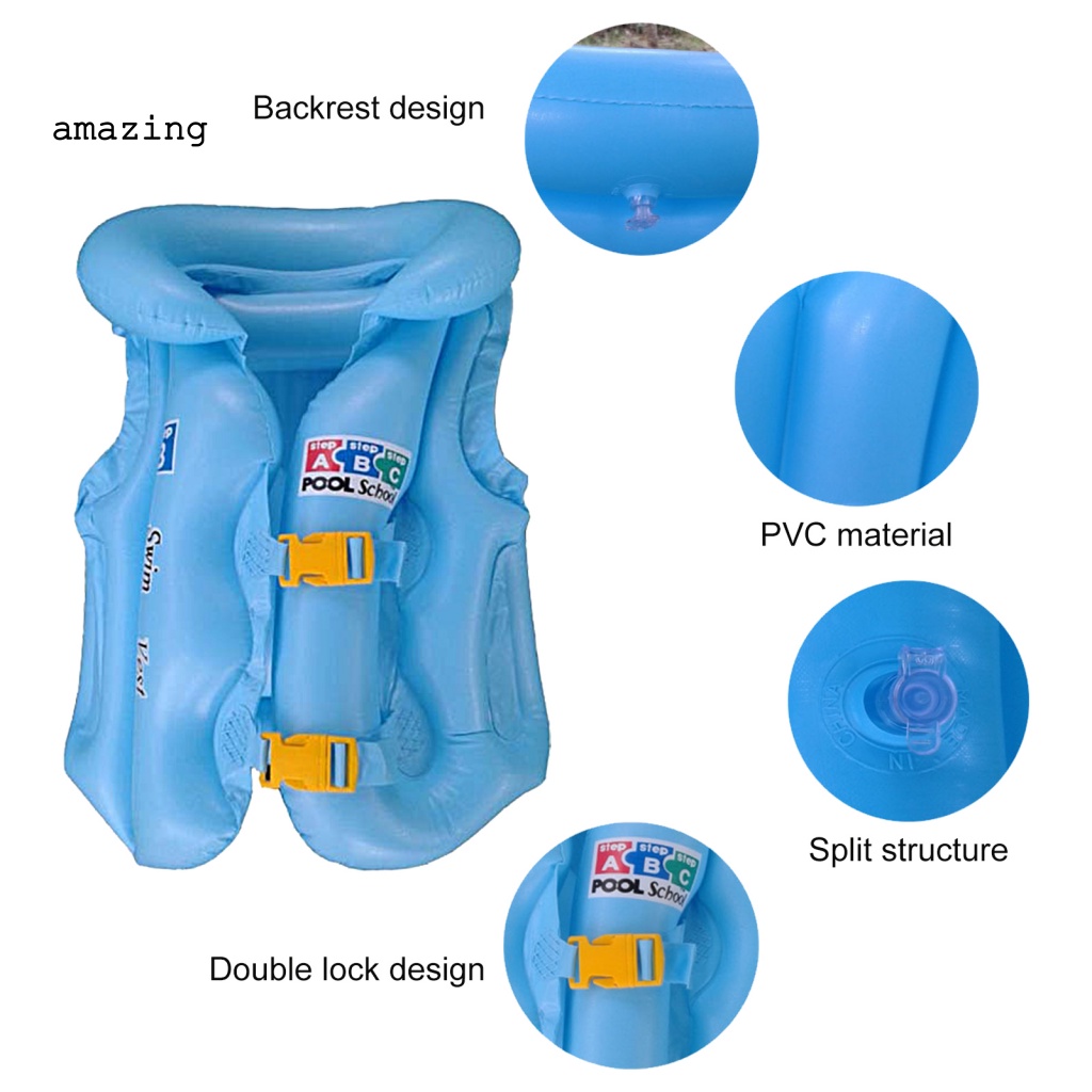 Áo Bơi Không Tay Trọng Lượng Nhẹ Có Khóa Cài Dành Cho Trẻ Em