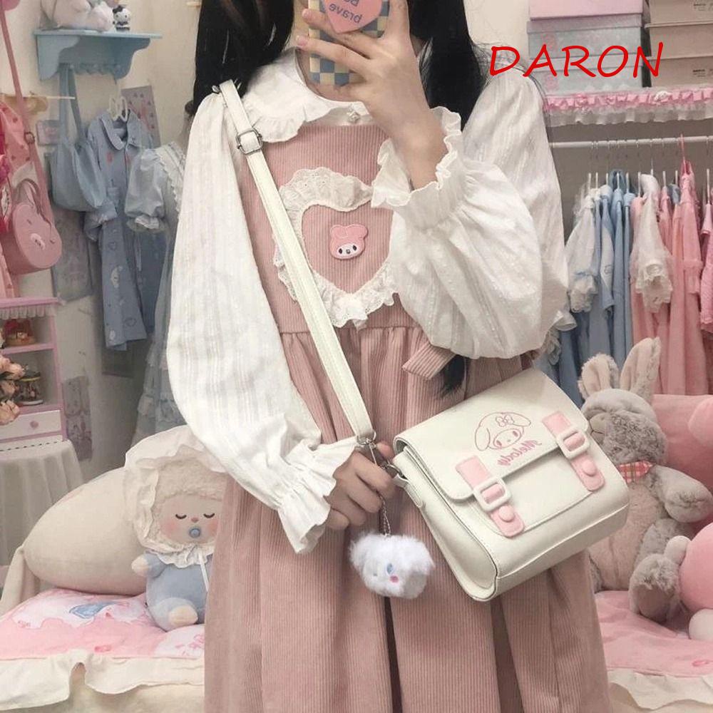 Túi Da PU Đeo Chéo Hình Cinnamonroll Melody Dog JK Dễ Thương Cho Nữ