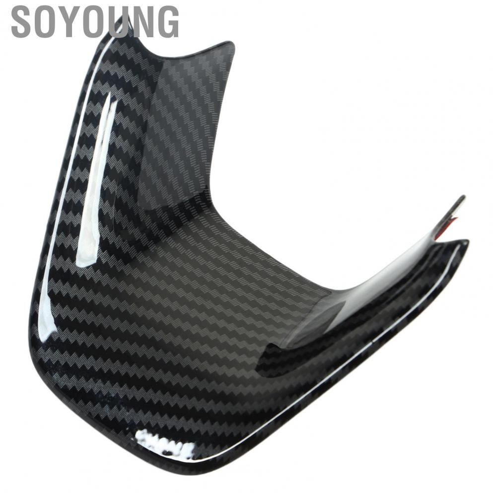 Soyoung Steering Wheel Cover Trim Carbon Fiber Style Solid Scratch Resistant Steering Wheel Decal  for Car