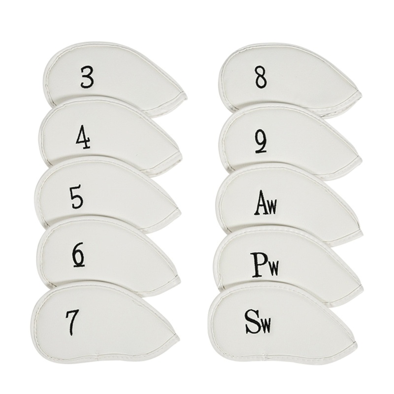 Set 10 Vỏ Bọc Đầu Gậy Đánh Golf Bằng Da PU Cao Cấp