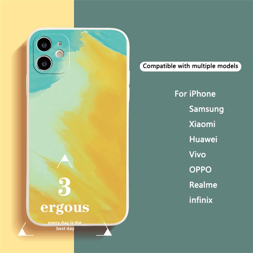 Ốp Điện Thoại TPU Silicone Mềm Màu Nước Cổ Điển Cho IPhone 14 13 12 11 Pro Max SE2020 X XR Xs Max 7 8 6 6s Plus