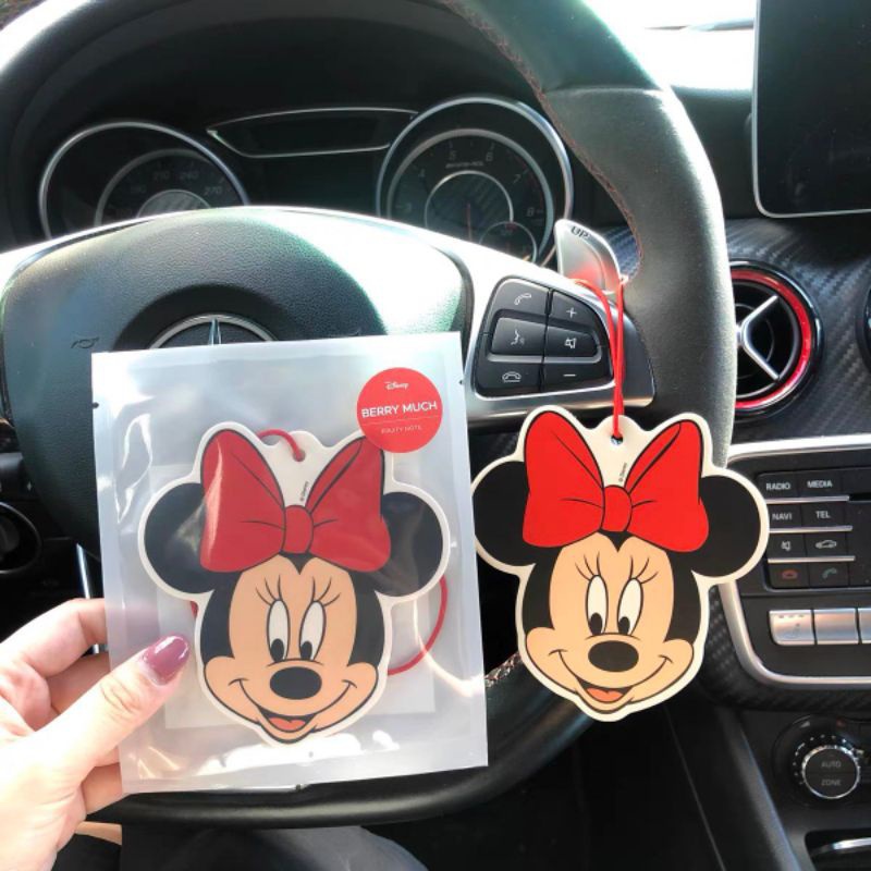 Phụ Kiện Trang Trí Gương Chiếu Hậu Xe Hơi Hình Chuột Mickey Minnie Dễ Thương Chất Lượng Cao