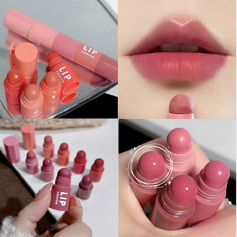 Son Môi Kết Hợp Chì Kẻ Viền Môi 4 Trong 1 Màu Lì Gợi Cảm Chống Nước Lâu Trôi Không Dính Trang Điểm Cho Nữ