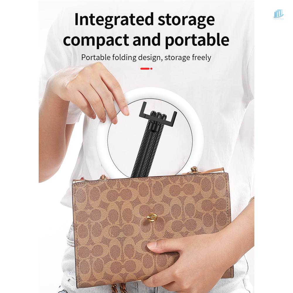 Bộ Vòng Đèn LED Ba Màu Thông Minh 10 Inch Điều Khiển Từ Xa Bạch Tuộc Hỗ Trợ Chụp Ảnh Selfie Live Stream Online Course Life Shootin