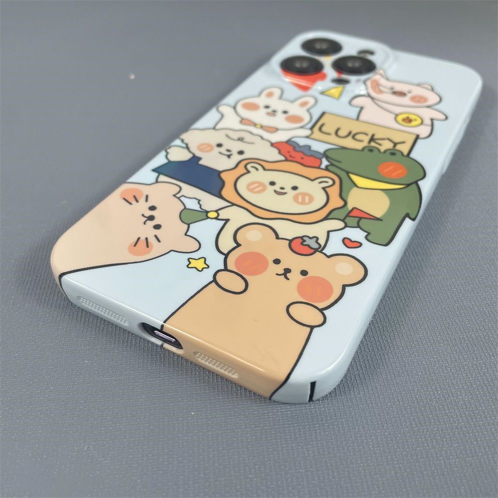 Ốp Điện Thoại Cứng Họa Tiết Hoạt Hình Dâu Tây Dễ Thương Cho Iphone11 xsmax 12 / 14pxr / Film TWZD 11