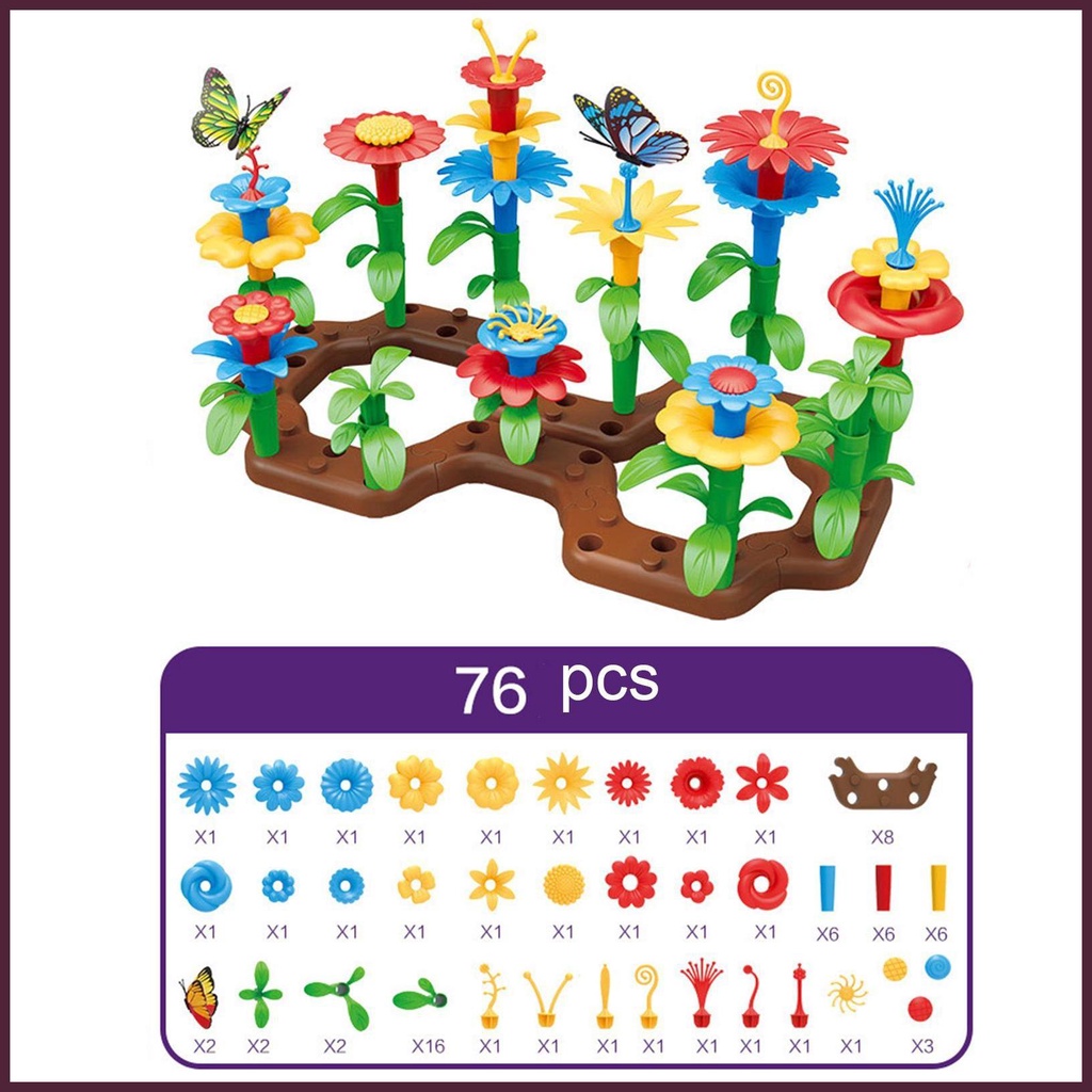 Bộ Đồ Chơi Khối Xếp Chồng Lên Nhau Dùng Làm Vườn Hoa / Tòa Nhà