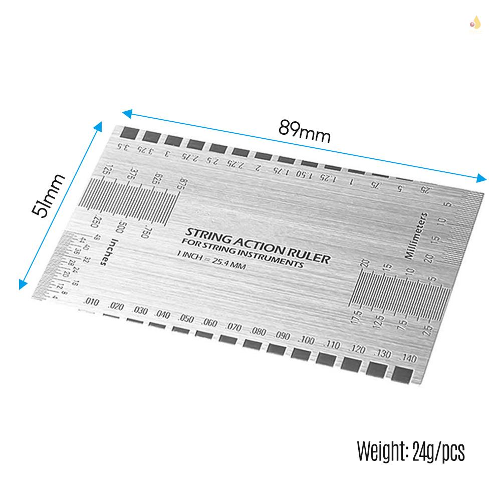 Thước Đo Dây Đàn Ghi Ta Bằng Thép Không Gỉ 89 * 51mm Chuyên Dụng