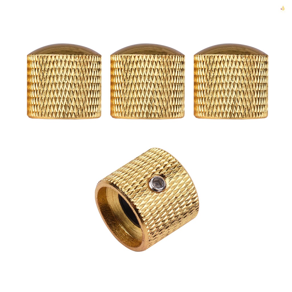 Bộ 4 Núm Vặn Âm Lượng Bằng Kim Loại Hình Lục Giác Cho Đàn Guitar Điện