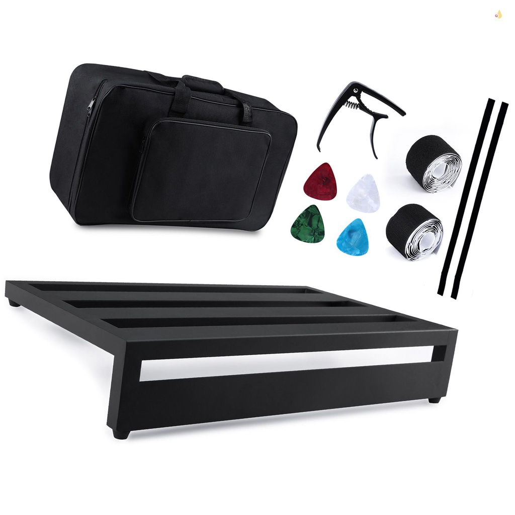 Bàn Đạp Hiệu Ứng Đàn Guitar Bằng Hợp Kim Nhôm Kèm Túi Đựng Và 4 Miếng Dán Cố Định