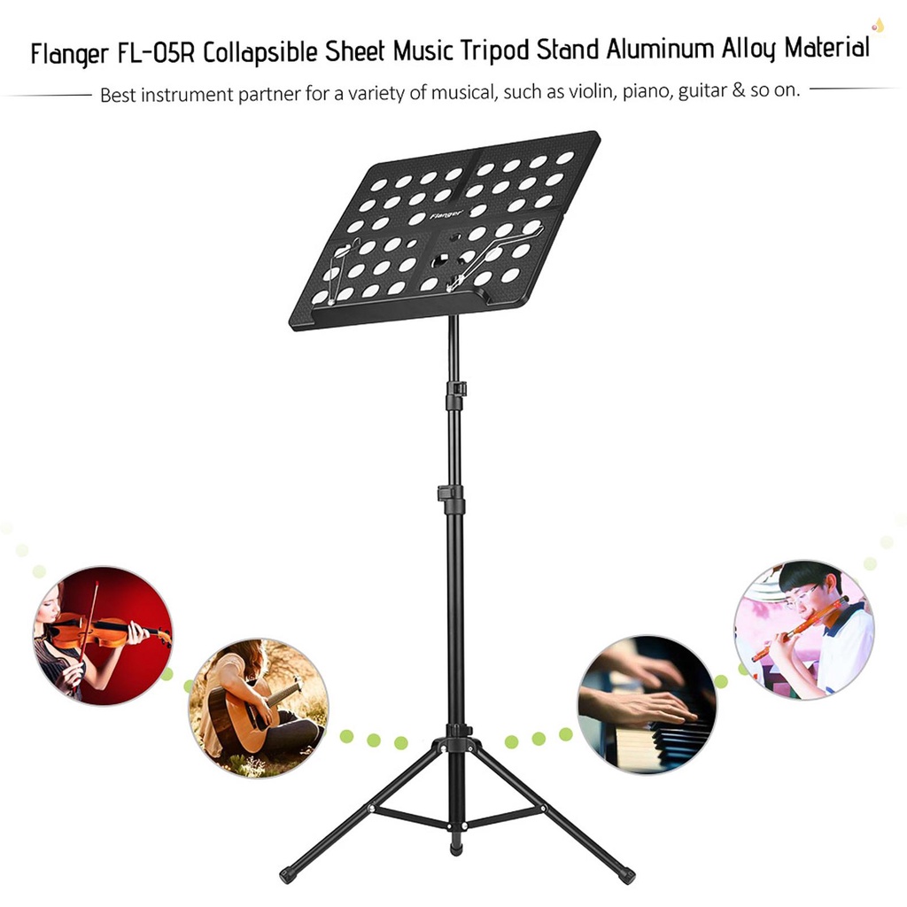 Giá Đỡ Tripod FL-05R Bằng Hợp Kim Nhôm Chống Thấm Nước Kèm Túi Đựng Tiện Dụng Cho Đàn Guitar Orchestra Violin