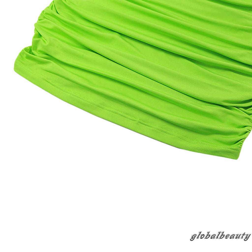 Đầm Hai Dây Ngắn Ôm Dáng Màu Xanh Lá Thời Trang Mùa Hè Cho Nữ