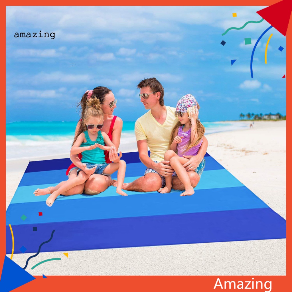 1 Bộ Thảm Cắm Trại Kèm Chốt Cố Định Chống Ẩm Dễ Mang Theo