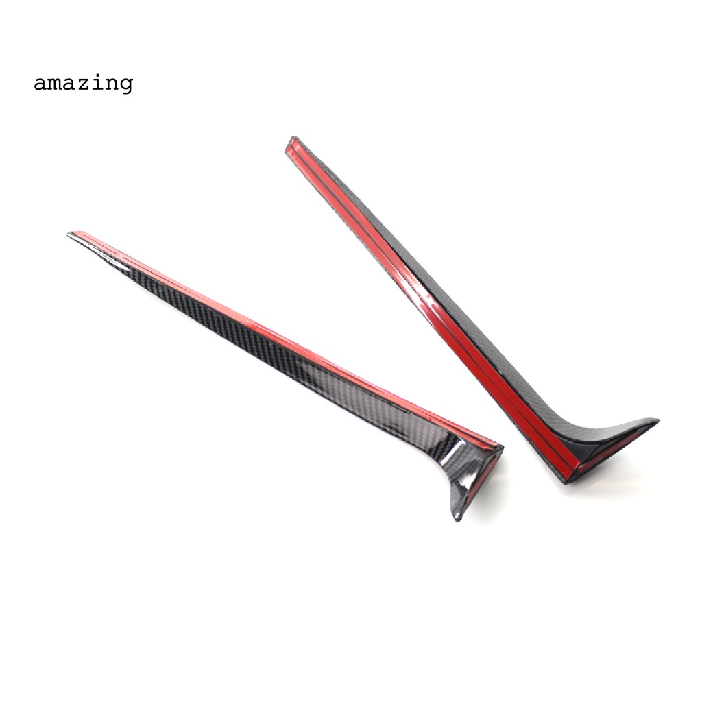 1 Cặp Miếng Dán Viền Cửa Sổ Sau Xe Hơi Chống Nước Chống Trầy Xước Họa Tiết Sợi Carbon Cho VW-Polo 2011-2017