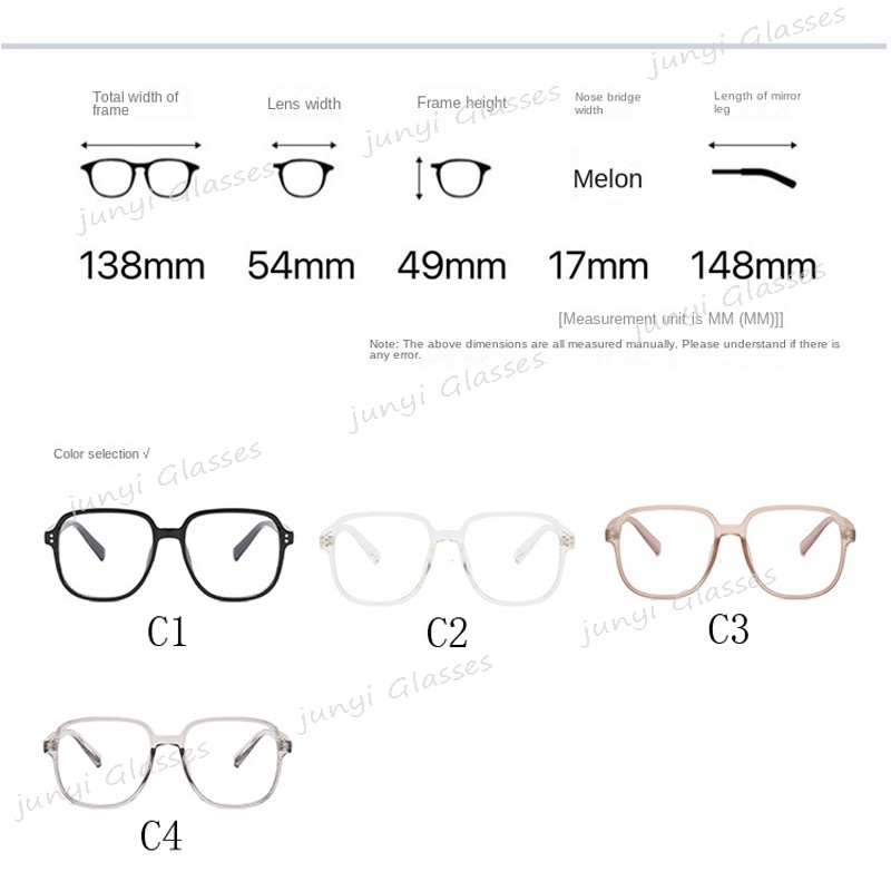 Mắt Kính Gọng Lớn Chống Ánh Sáng Xanh Thời Trang Hàn Quốc Cho Nữ