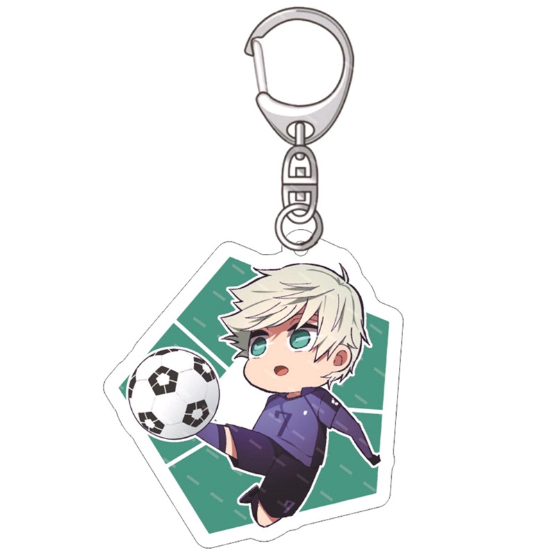 Ygt Huy Hiệu Mặt Dây Chuyền Ba Lô / Móc Khóa Hình Chigiri Hyoma Anime Màu Xanh Dương Làm Quà