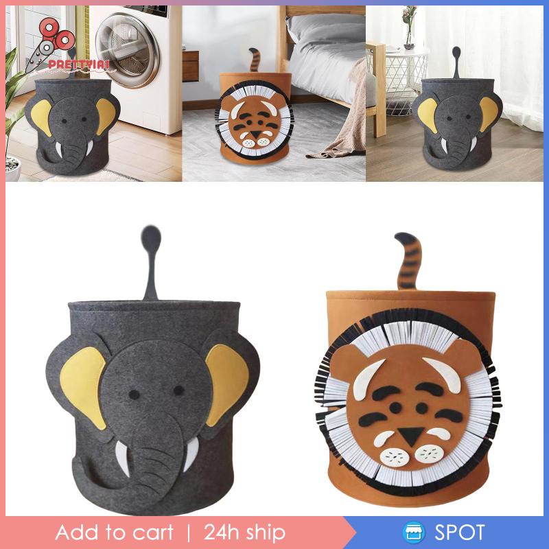 Giỏ Đựng Đồ Giặt [Prettyia1] Bằng Nỉ Mềm Nhẹ Thiết Kế Dễ Thương Cho Trẻ Em