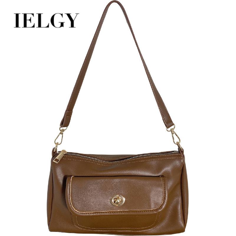 Túi đeo dưới cánh tay Hình Vuông Cỡ Lớn Màu Cà Phê Phong Cách Cổ Điển Thời Trang Cho Nữ