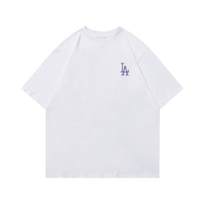 Bán chạy nhất nam và nữ Áo phông Cotton tay ngắn Áo sơ mi phía trước thêu ba chiều cộng với kích thước Tees Unisex